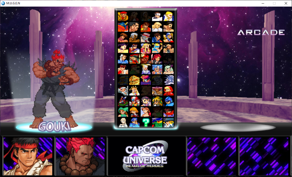 Capcom Universe: Nexus of Heroes, MUGEN Database