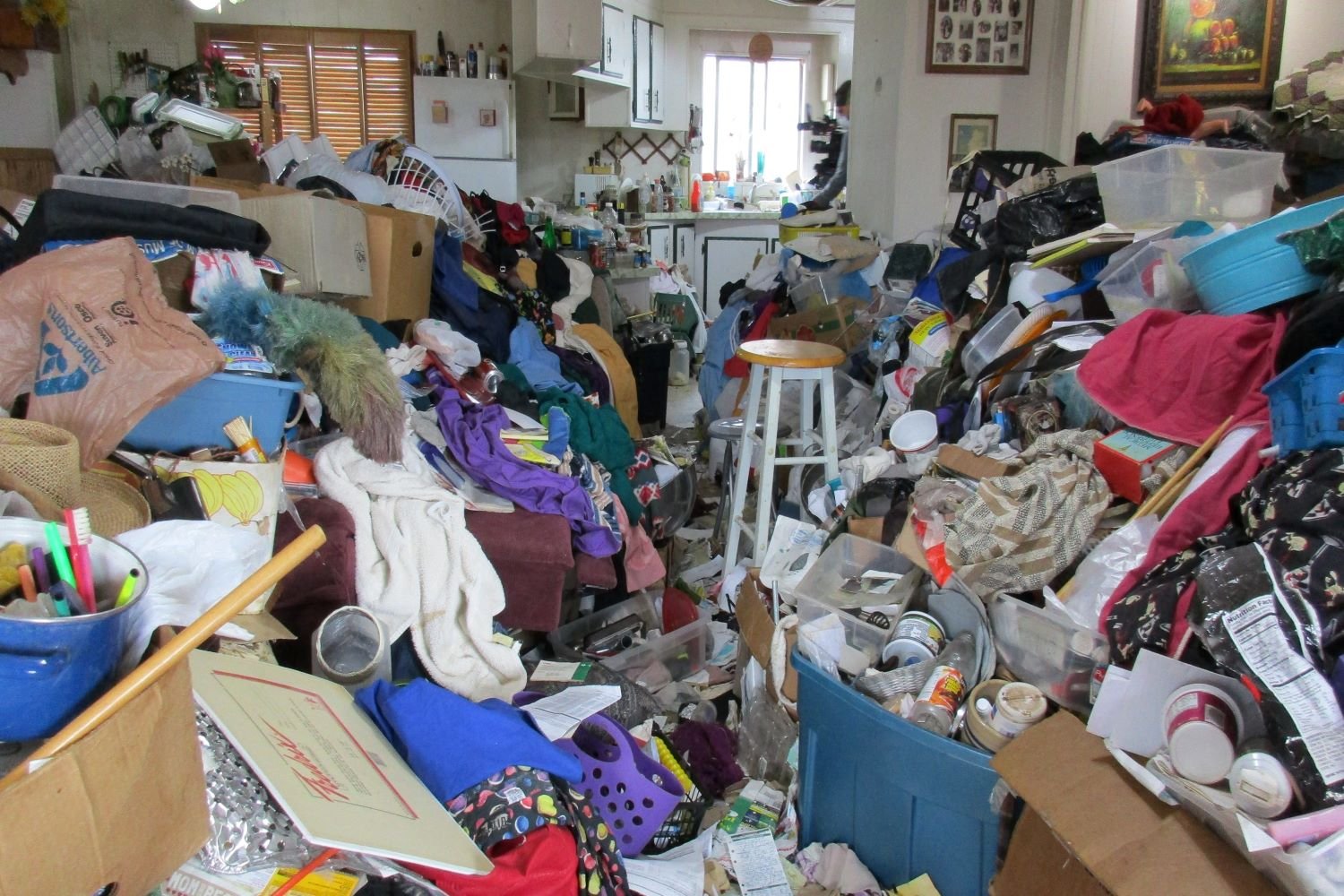 hoarders room. can't even get in