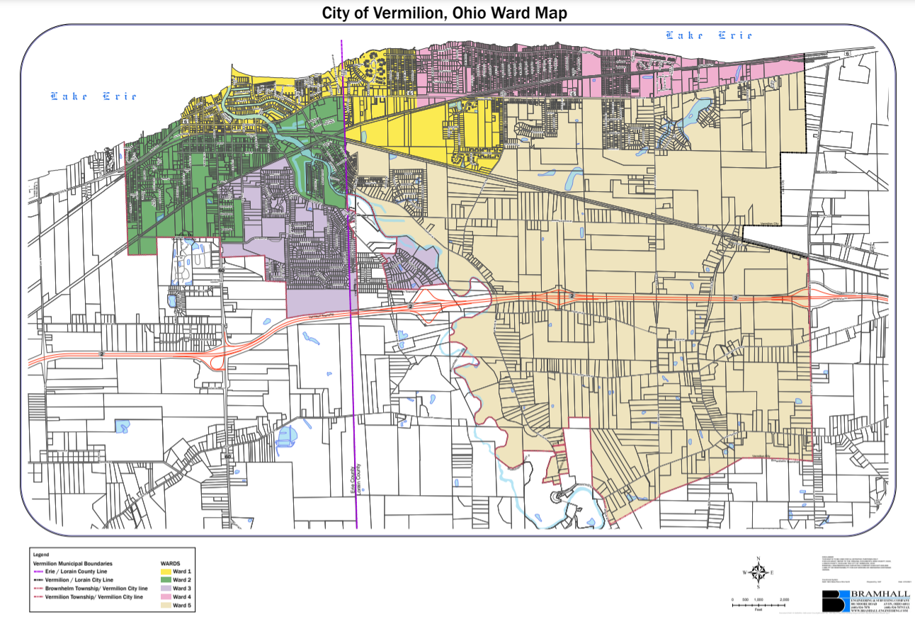 Vermilion Ward Map - City Of Vermilion