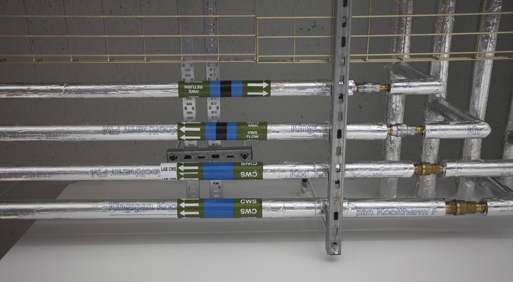 Pipework labelling and pipework lagging. Automatic Schematic
