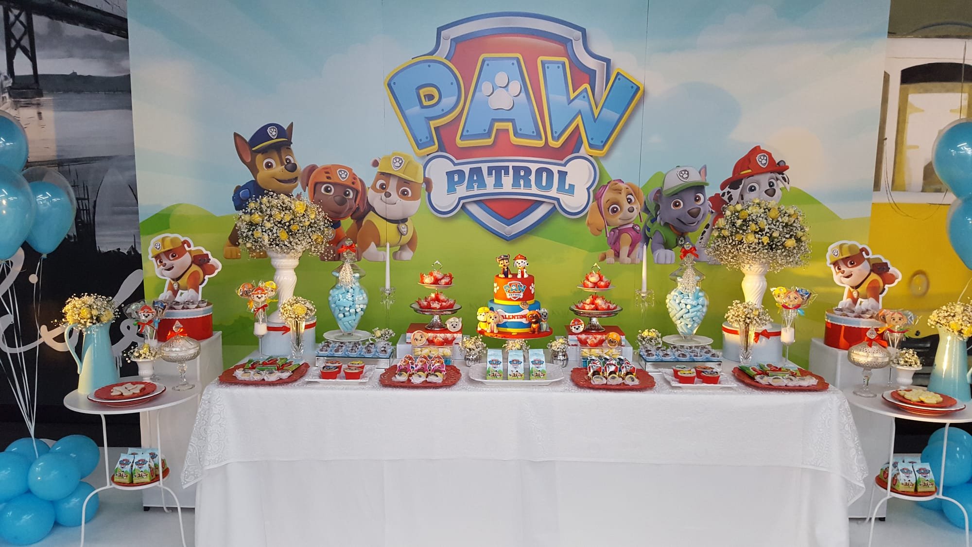 Decoração de festa infantil tema Paw Patrol - Patrulha Pata