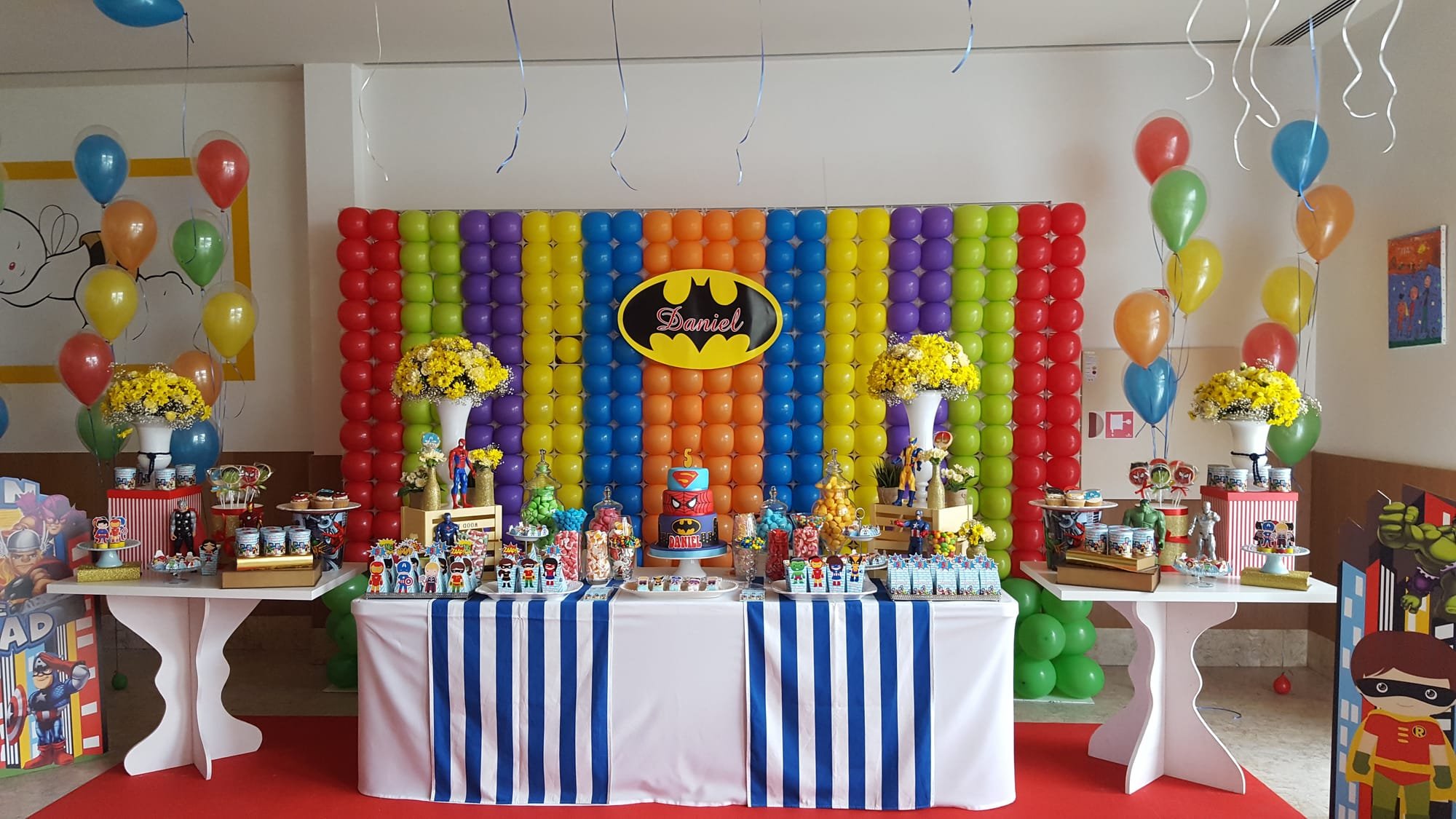 Decoração de festa infantil tema Liga da Justiça - Batman