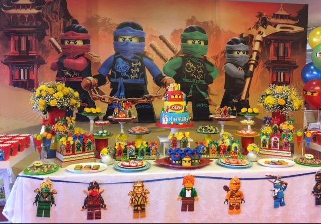 Decoração de festa infantil tema Lego Ninjago