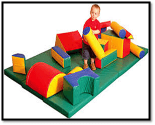 Soft Play Steps Slide Bridge Set With Balance Ball Grey & White Soft Play  for Kids Soft Play Equipment Soft Play Soft Play Toys 