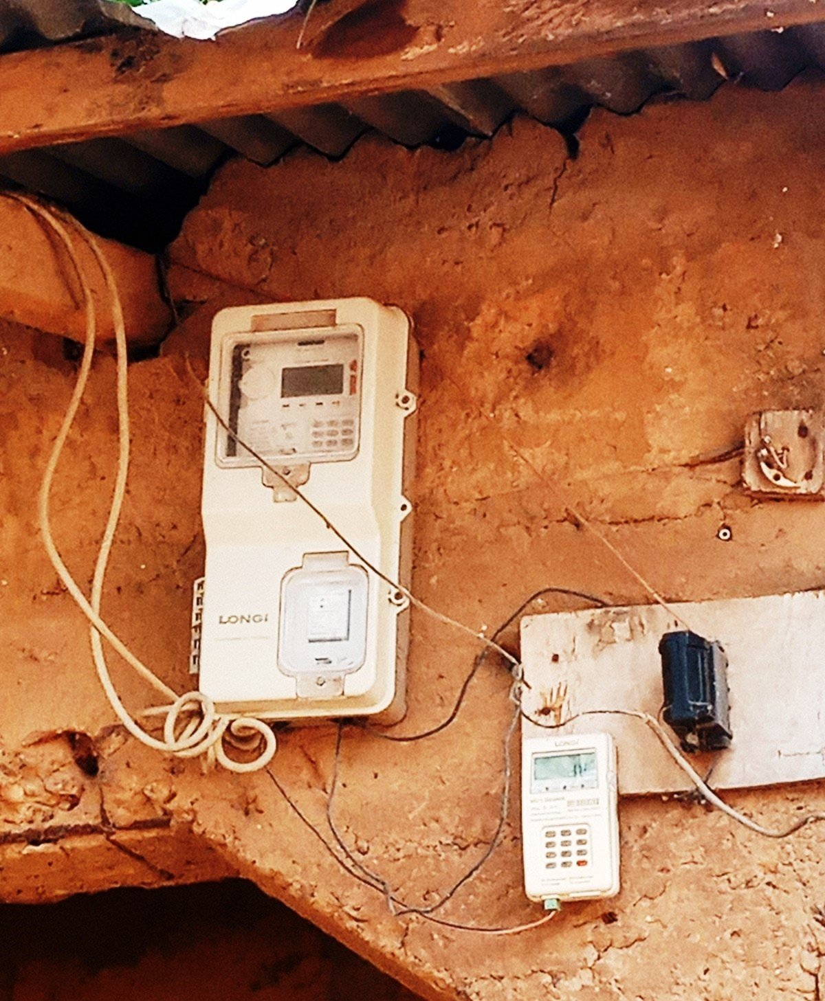 Prepaid electricity meter in a house at a minigrid site. Image: Okechukwu Ugwu