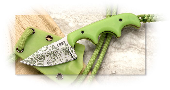 crkt best knife for self defense and grip image in green