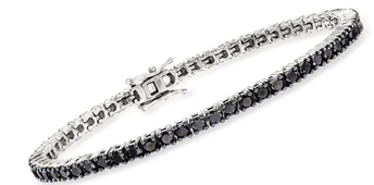 5.00 CT. T.W. BLACK DIAMOND TENNIS BRACELET IN STERLING SILVER