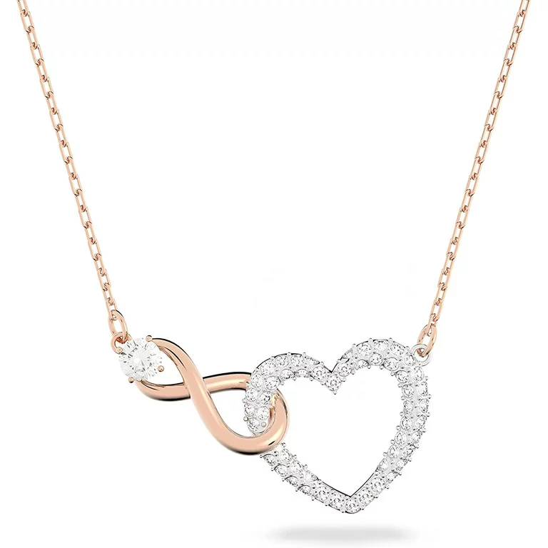 image of heart jewelry swarovski necklace rose gold
