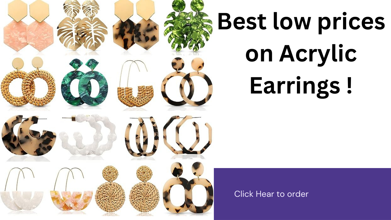  Acrylic earrings best low price on amazon 16 Pairs Trendy Acrylic Earrings 