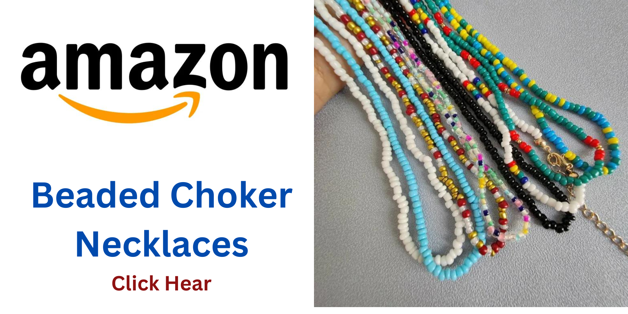 amazon  Beaded Choker Necklaces click hear to order