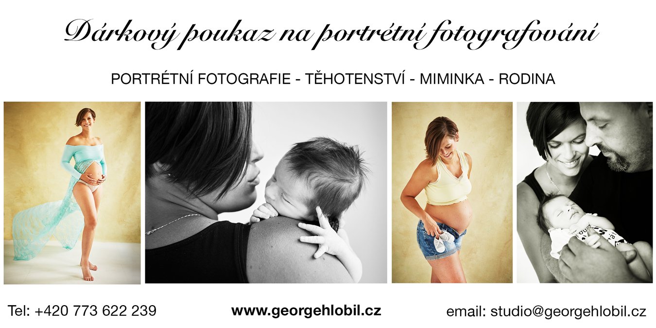 Dárkový poukaz na focení Praha - Těhotenské portréty - Rodinné portrétní fotografie - Focení miminek a dětí