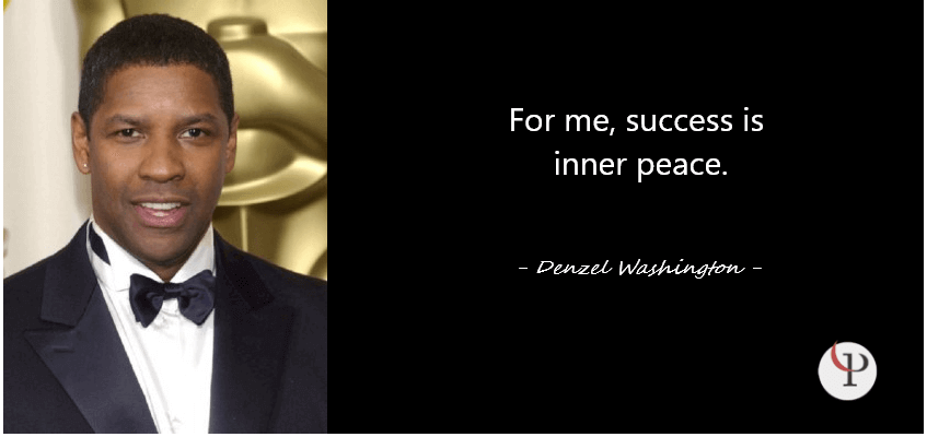 For me, success is inner peace.