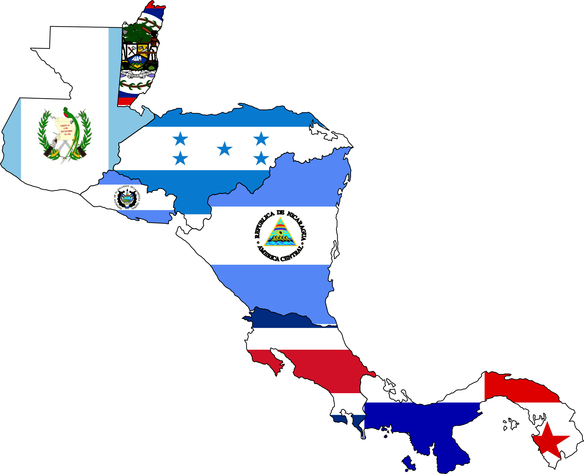 mapa américa central