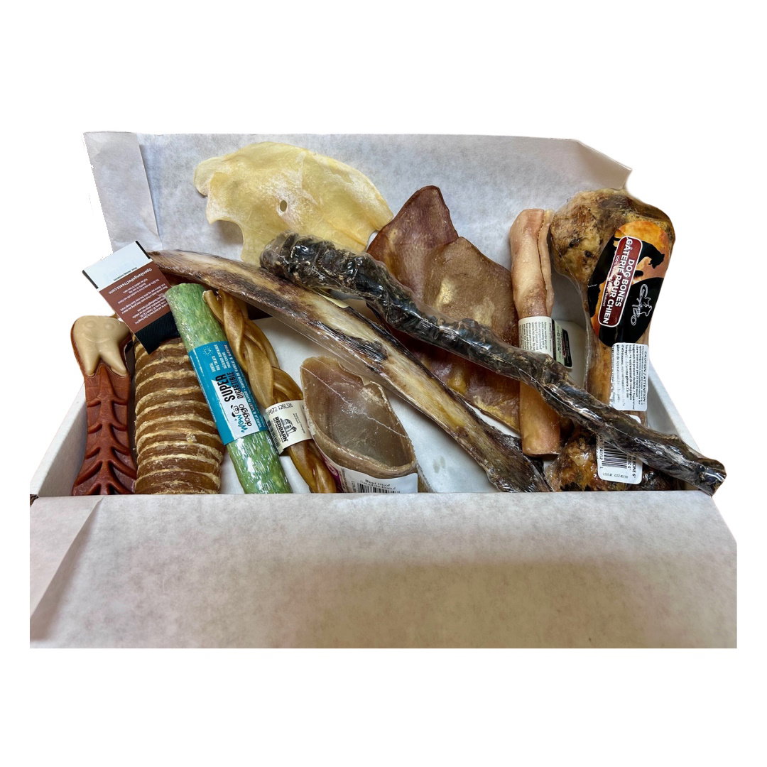 Boîte Bonheur de Mastication pour moyen chien - Os naturel