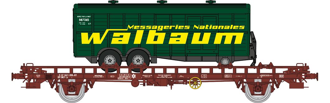 Wagon UFR Bi Porteur SNCF Ep IV-HO 1/87-REE WB621 - L'atelier du train