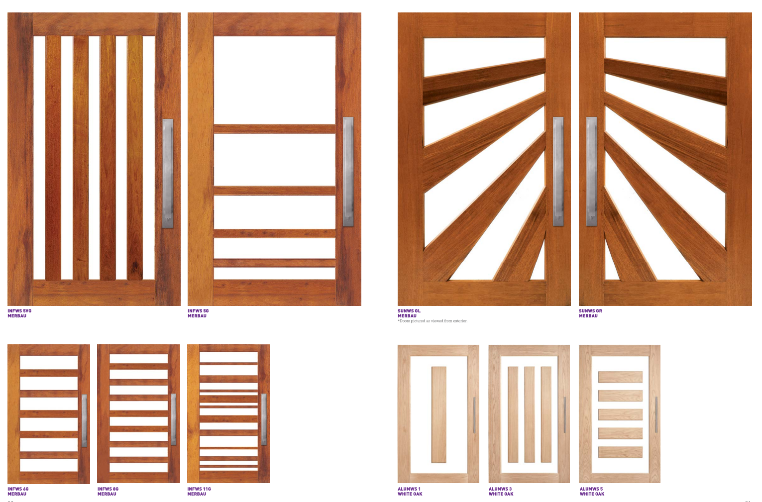 आंतरिक और बाहरी डिज़ाइनर दरवाजे, मानक प्राइम वाले दरवाजे