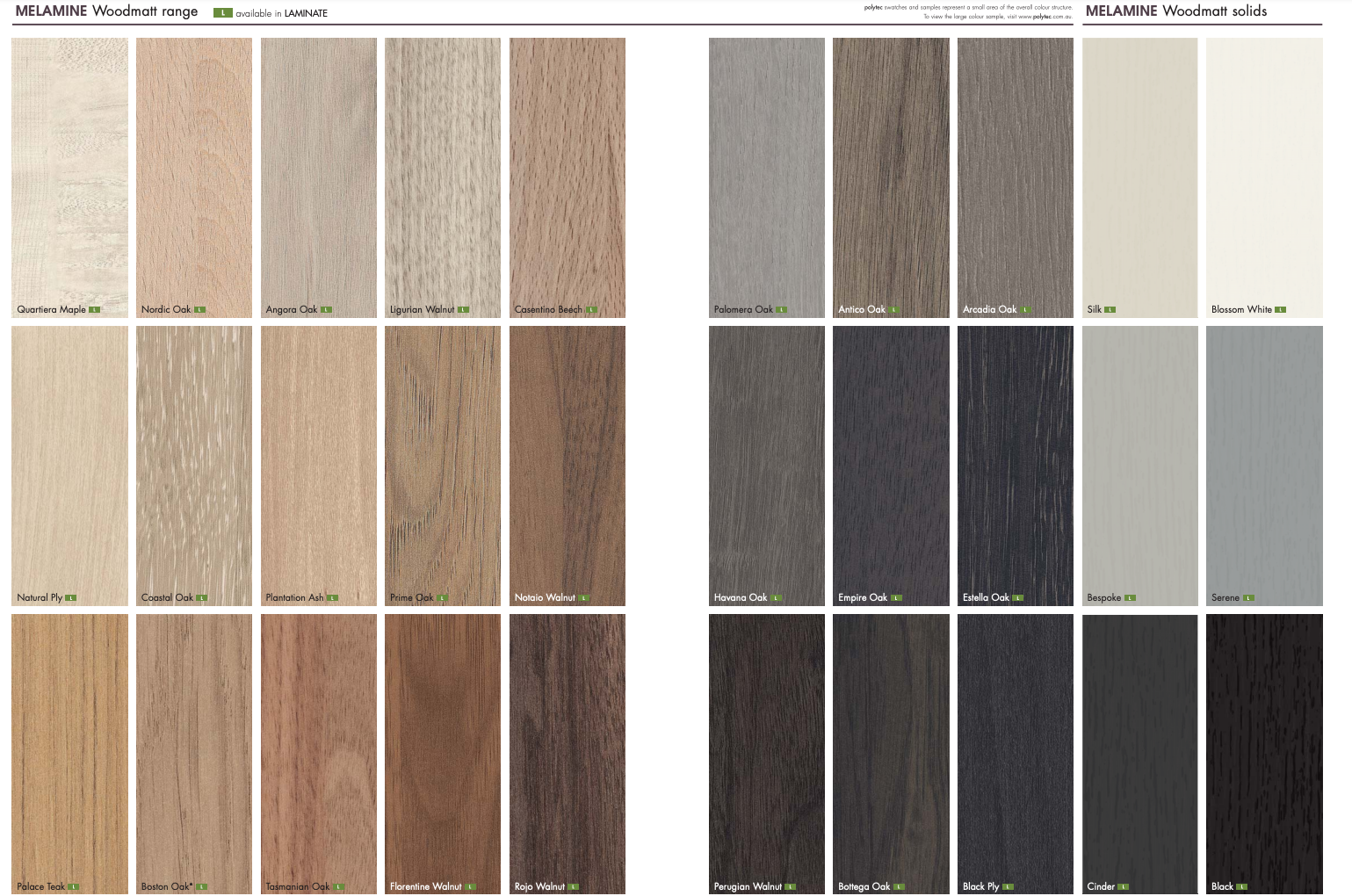 लैमिनेट कैबिनेटरी-मानक