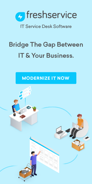 Freshservice is a cloud-based service desk and IT service management (ITSM) solution that is designed, using ITIL best practice, to help IT organizations to focus on what’s most important – exceptional service delivery and customer satisfaction