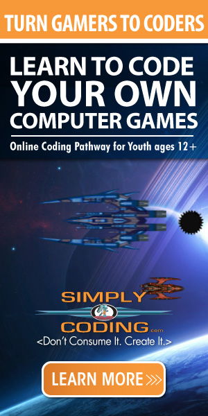 SimplyCoding is a self-paced interactive online curriculum that teach youth how to code their own computer games, websites, and apps through the correct structure and environment.