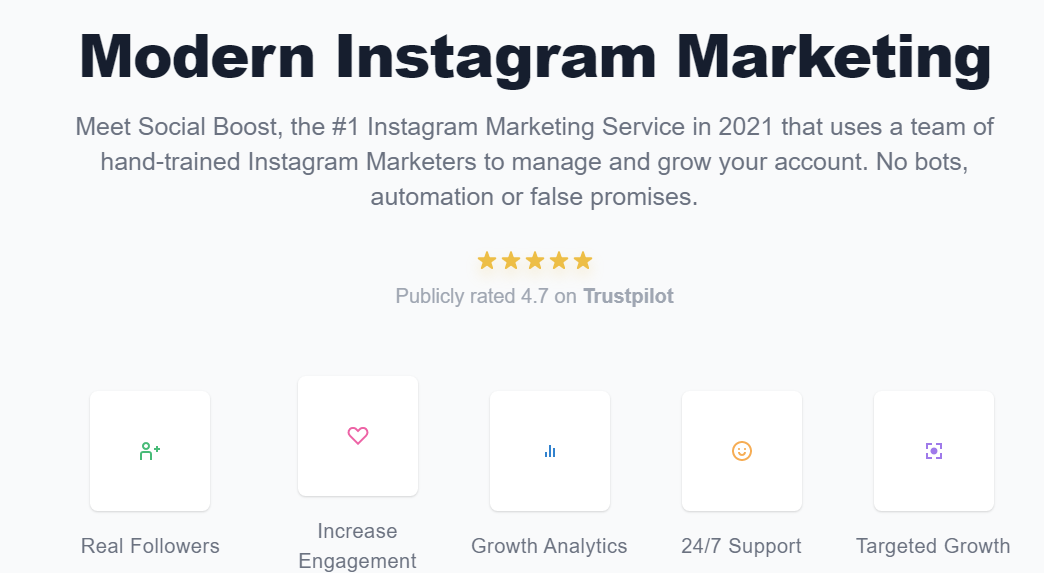 Social Boost provides Instagram Marketing Services to manage and grow your account