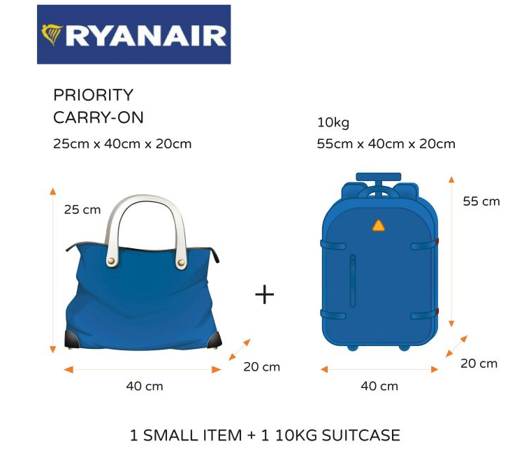 Best Max size Carry-On Hand Luggage | Suitcase | Backpack | Ryanair