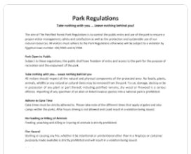 Park Regulations_english