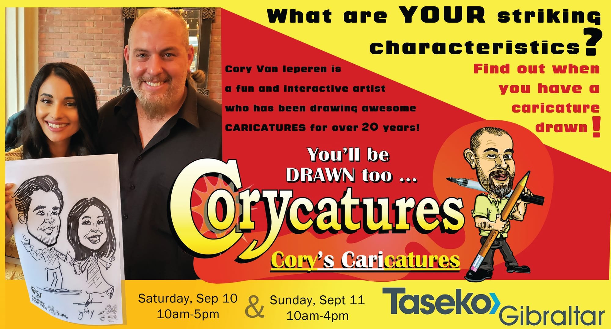 Corycatures caricaturers at Williams Lake Harvest Fair 2022