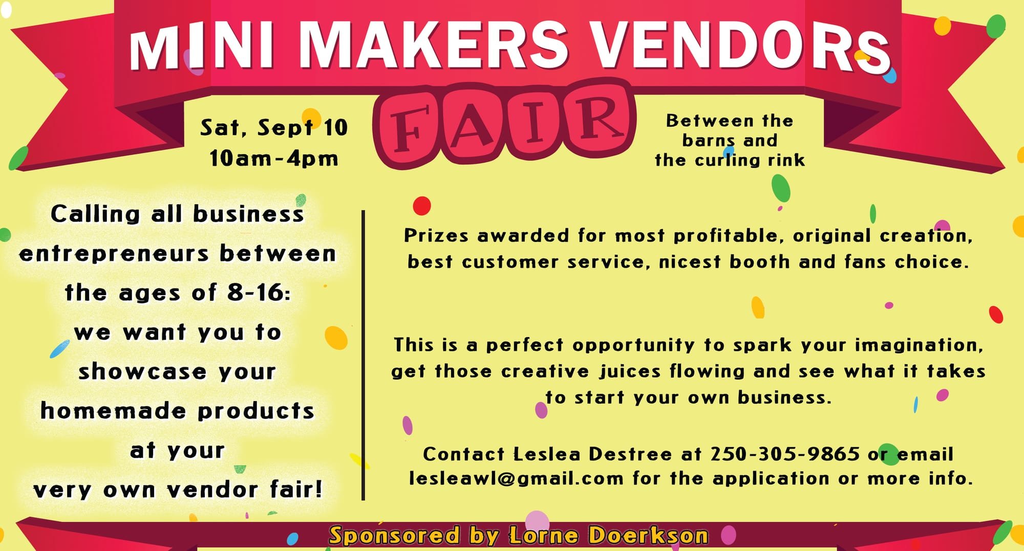 Mini Makers Vendfors Market at the Williams Lake Harvest Fair 2022