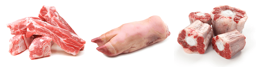 raw-pork-rib-feet-ox-tail