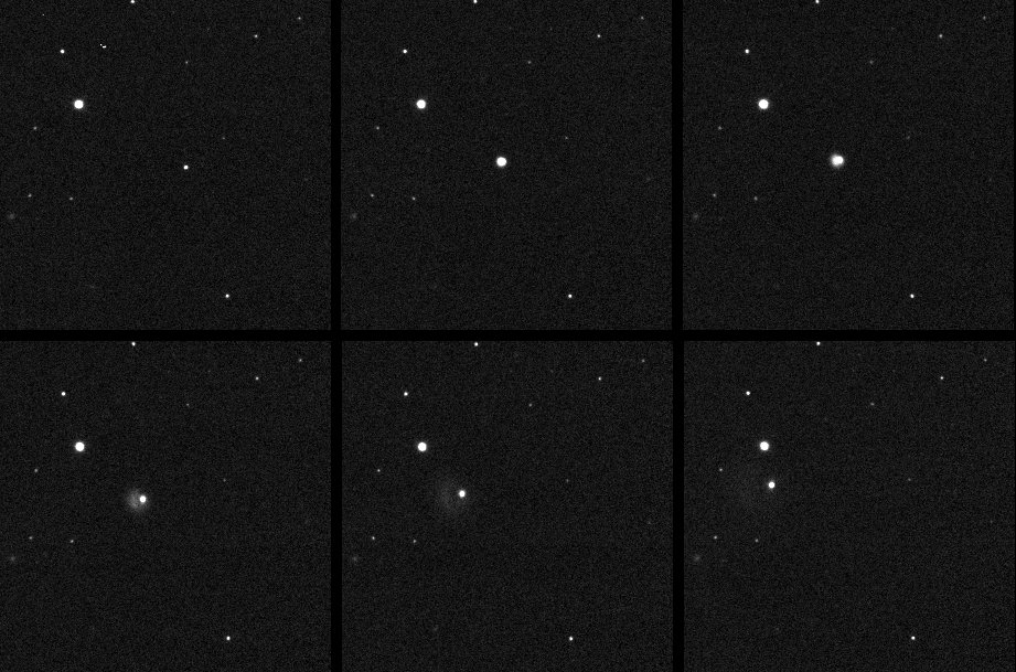 Image de l'impact de la mission Dart sur Dimorphos (T60 - Observatoire des Makes)