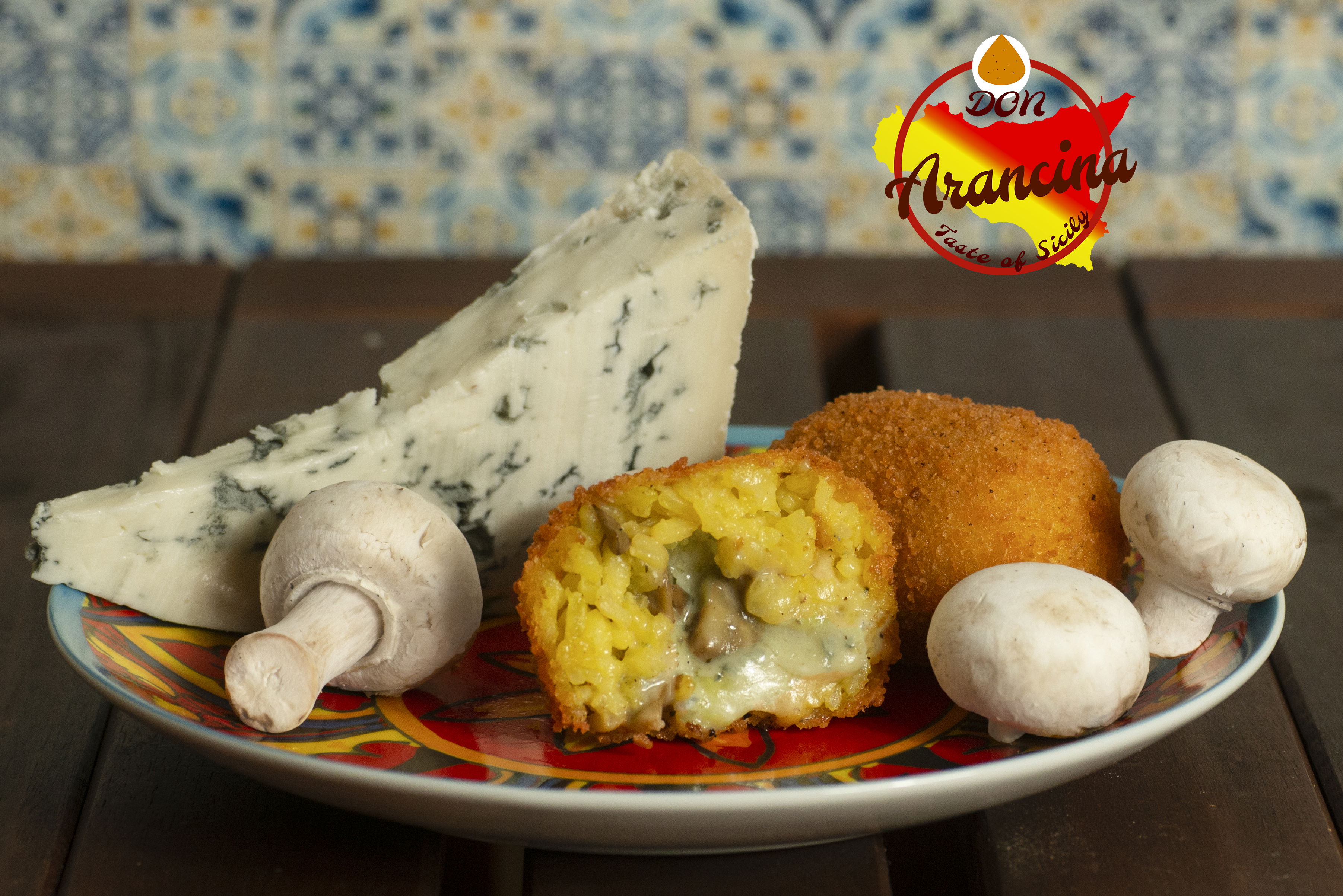 Arancina con funghi & gorgonzola