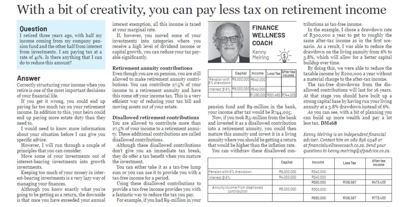 Structure Your Retirement Income To Pay The Least Amount Of Tax | FWC