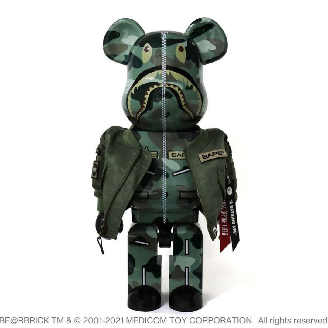 ⚠️香港發售詳情⚠️ BAPE x ALPHA INDUSTRIES x BE@RBRICK - 𝗚