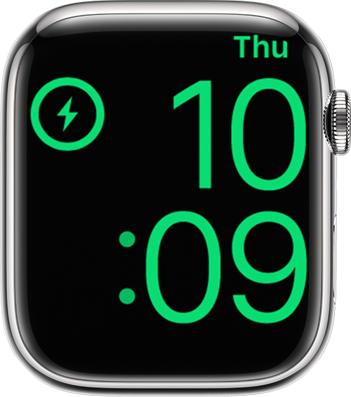 Apple Watch מציג את השעה