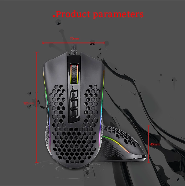 hight quality m808 Wired RGB Backlit 12000 DPI Laptop Gamer Mouse