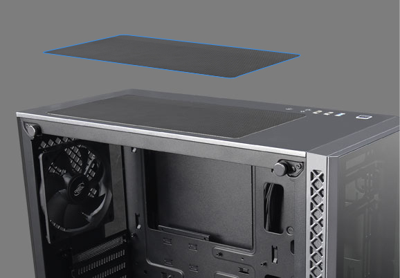 An image shows Magnetic dust-proof net on top of MATREXX 50 ADD-RGB 4F Case