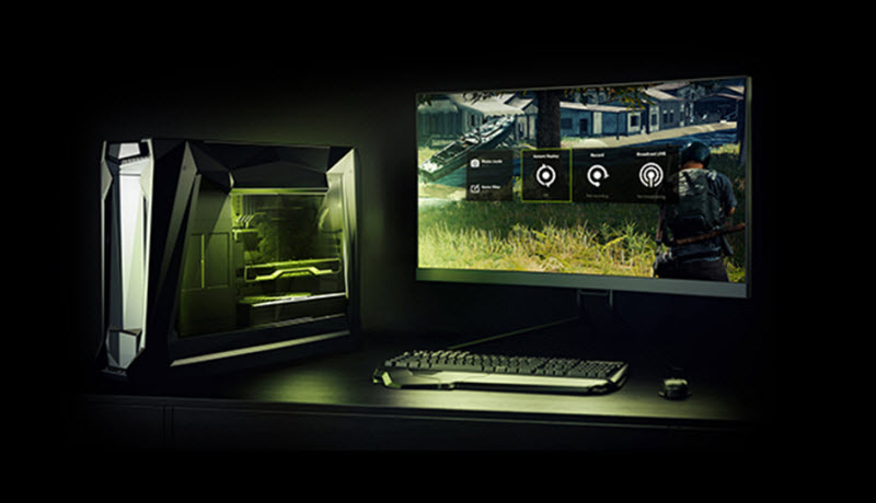 a gaming desktop using GeForce Experience to record games