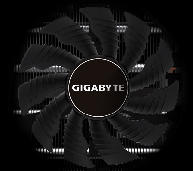 The GIGABYTE RTX 2060 3D Active Fan Facing Forward