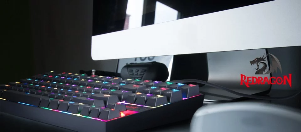 Multimedia Style Redragon K552 Wired Gamer Computer 87 Keys RGB LED Gaming Mechanical Keyboard