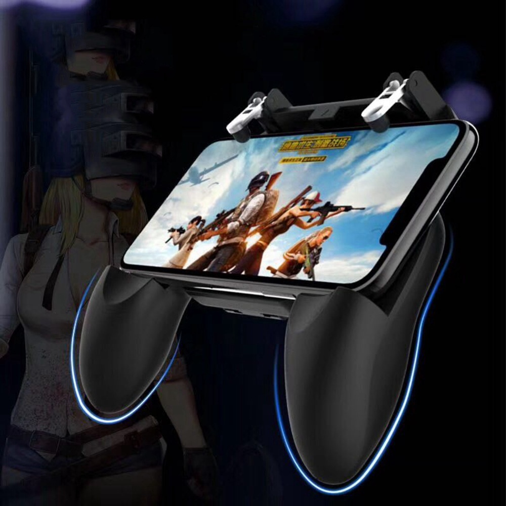 W10 Mobile Phone Game Controller Gamepad Joystick Fire Trigger for PUBG
