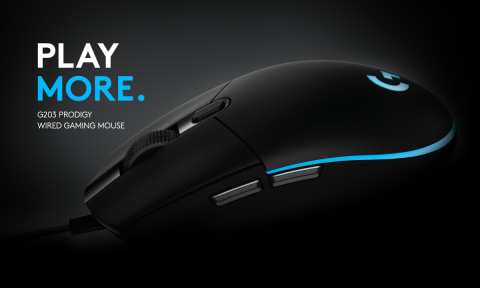PLAY MORE. Logitech G203 Prodigy Wired Gaming Mouse