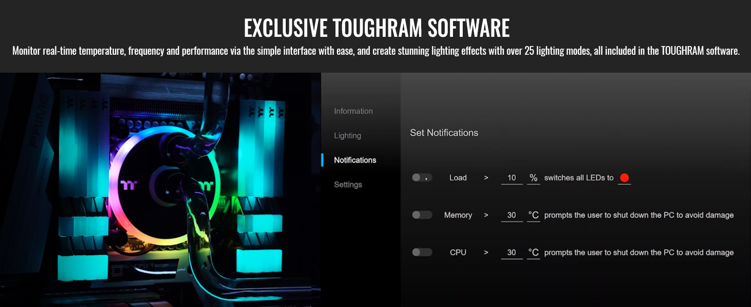 TOUGHRAM RGB Memory DDR4 3600MHz 16GB (8GB x2)