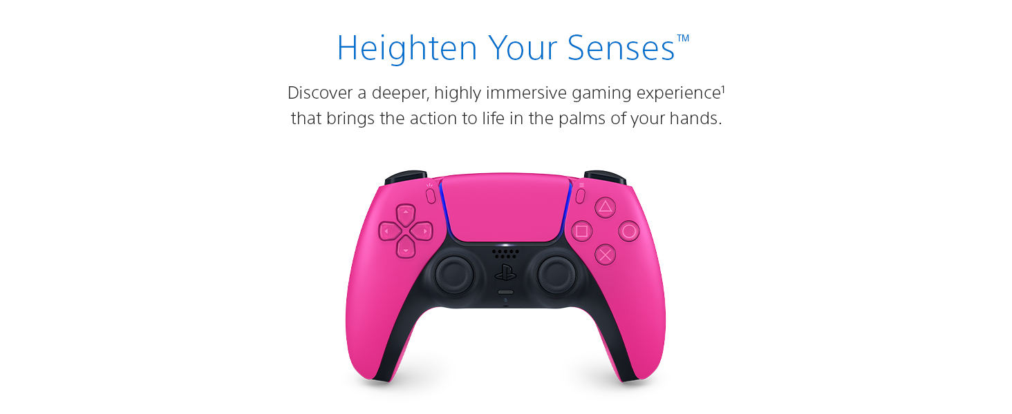 Sony PlayStation DualSense Wireless Controller, For PS5, Haptic Feedback,  Adaptive Triggers, Built-in Microphone And Headset Jack, Nova Pink