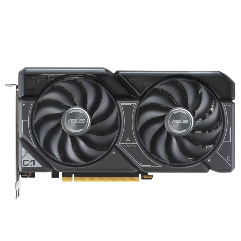slide 3 of 14, show larger image, asus dual geforce rtx 4060 ti graphics card front view