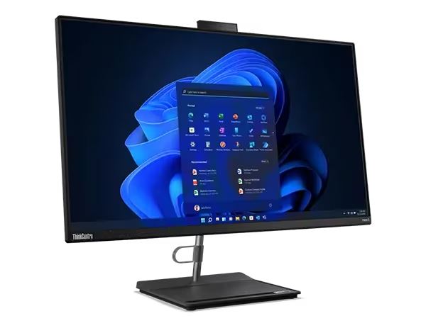 Side view of Lenovo ThinkCentre Neo 30a all-in-one desktop PC, showing 27