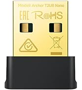TP-Link Nano 2-in-1 USB WiFi Bluetooth Adapter AC600(Archer T2UB Nano)- 2.4G/5G Dual Band Wireles...