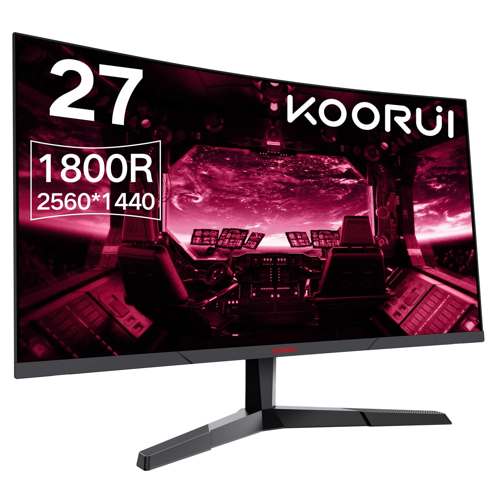 KOORUI 27 Inch Computer Monitor, QHD 2560P Gaming Monitor