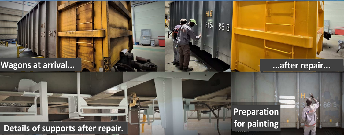 Manutenção de vagões de carga ferroviária