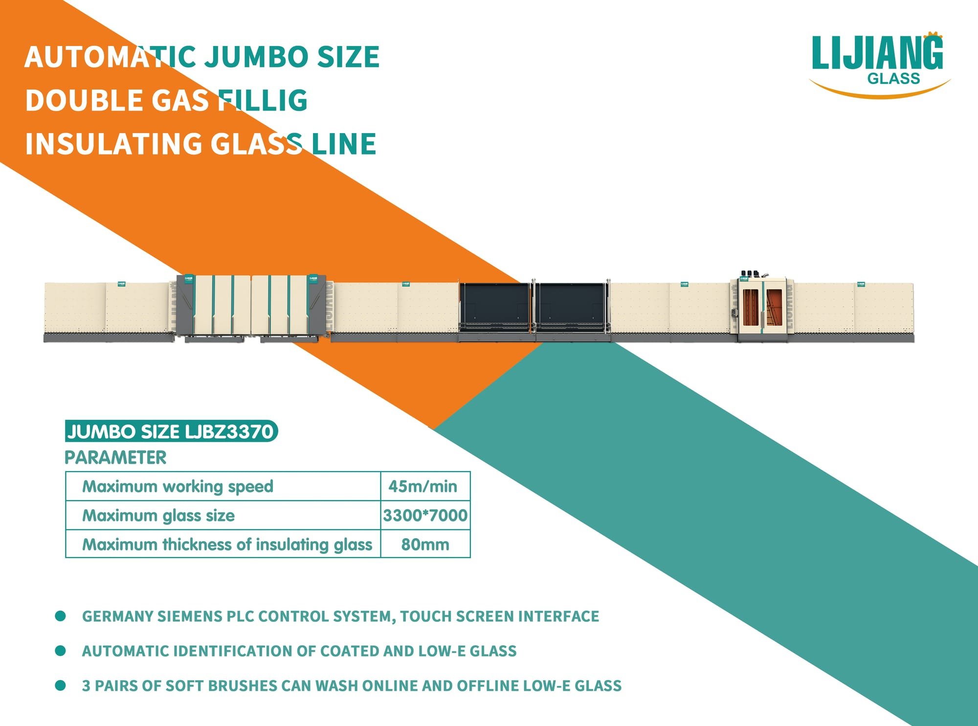 Figure 4 Jinan LIJIANG Glass Automatic Insulated Glass Double Gas-filling & Double Plate-pressing Production Line 