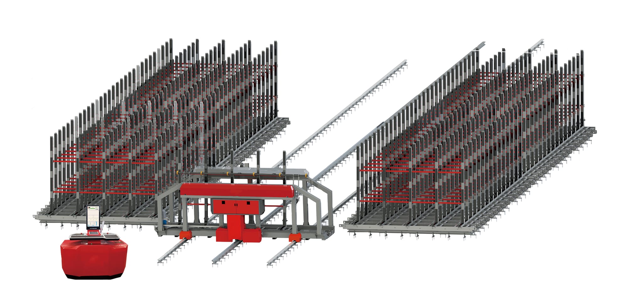 intelligent raw glass storage system